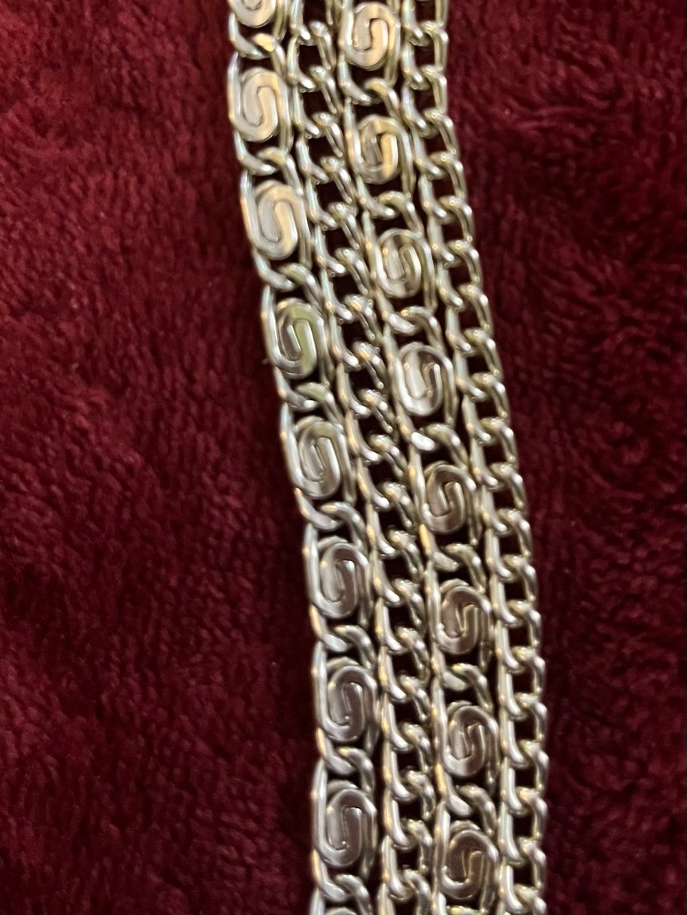 Vintage Multi-Strand Silver Aluminum Necklace - Elegant Women's Jewelry 1970 - Picture 4 of 4